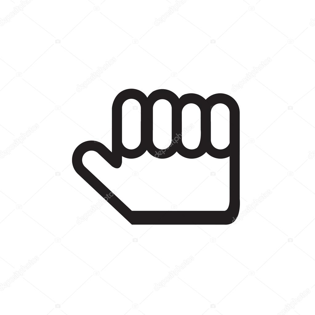 Hand gesture black icon vector