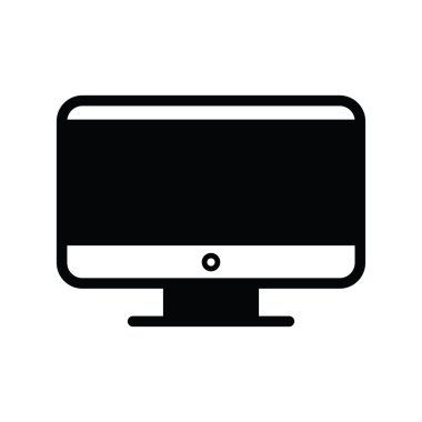 Bilgisayar izole simge siyah