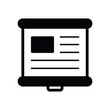 projektörü ekran izole simge siyah