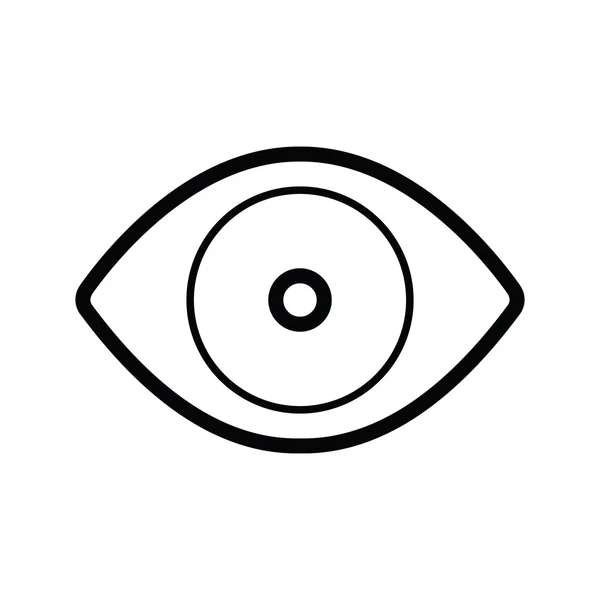 Göz simgesini - vektör satırı simgesi — Stok Vektör