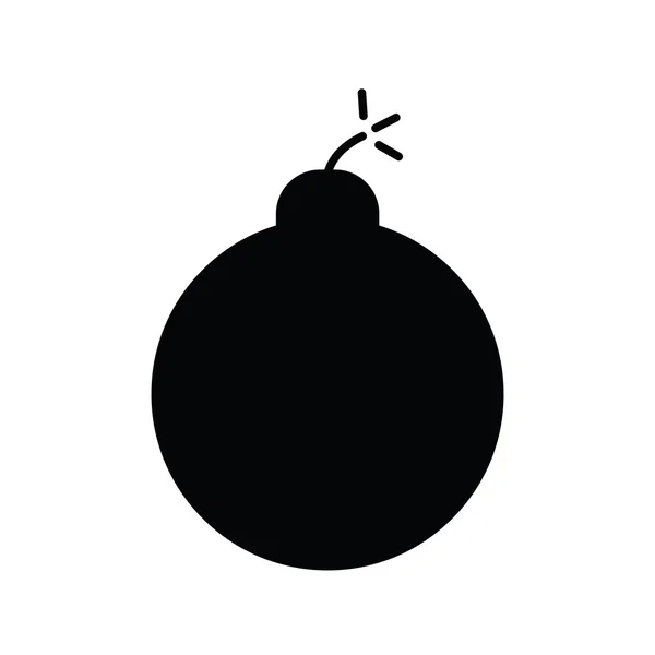 Icono de bomba. Vector plano icono negro — Archivo Imágenes Vectoriales