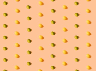 Summer fruit pattern with lemons and limes.