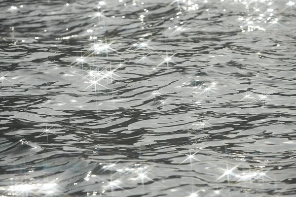 Detail Sunlight Reflecting Glittering Sea Sparkler Water Background Sea Water — Stock Photo, Image