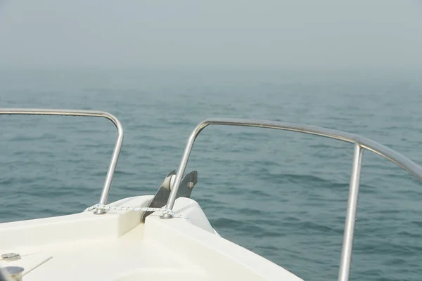 Vor Dem Boot Nebel Nebel Auf Dem Meer Wettervorhersage — Stockfoto