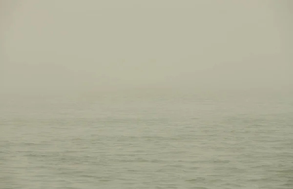 Sea Fog Line Horizon Dissolving Mist Irish Sea Fog Foggy — Stock Photo, Image