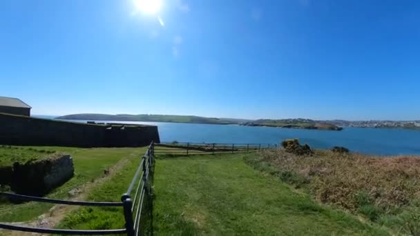 Murallas Bastiones Charles Fort Kinsale Irlanda — Vídeo de stock