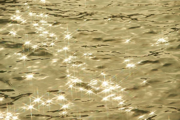 Detail Sunlight Reflecting Glittering Sea Sparkler Water Background Sea Water — Stock Photo, Image