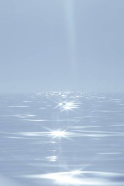 Sisteki deniz. Ufuk çizgisi, sisin içinde çözülüyor. Sis içindeki İrlanda denizi. Sisli hava 