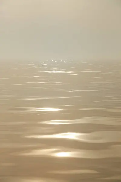 Sea Fog Line Horizon Dissolving Mist Irish Sea Fog Foggy — Stock Photo, Image