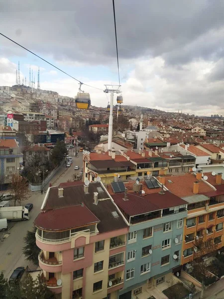 Ankara, Türkiye - 24 Ocak 2020: Şehirde teleferik çalışıyor