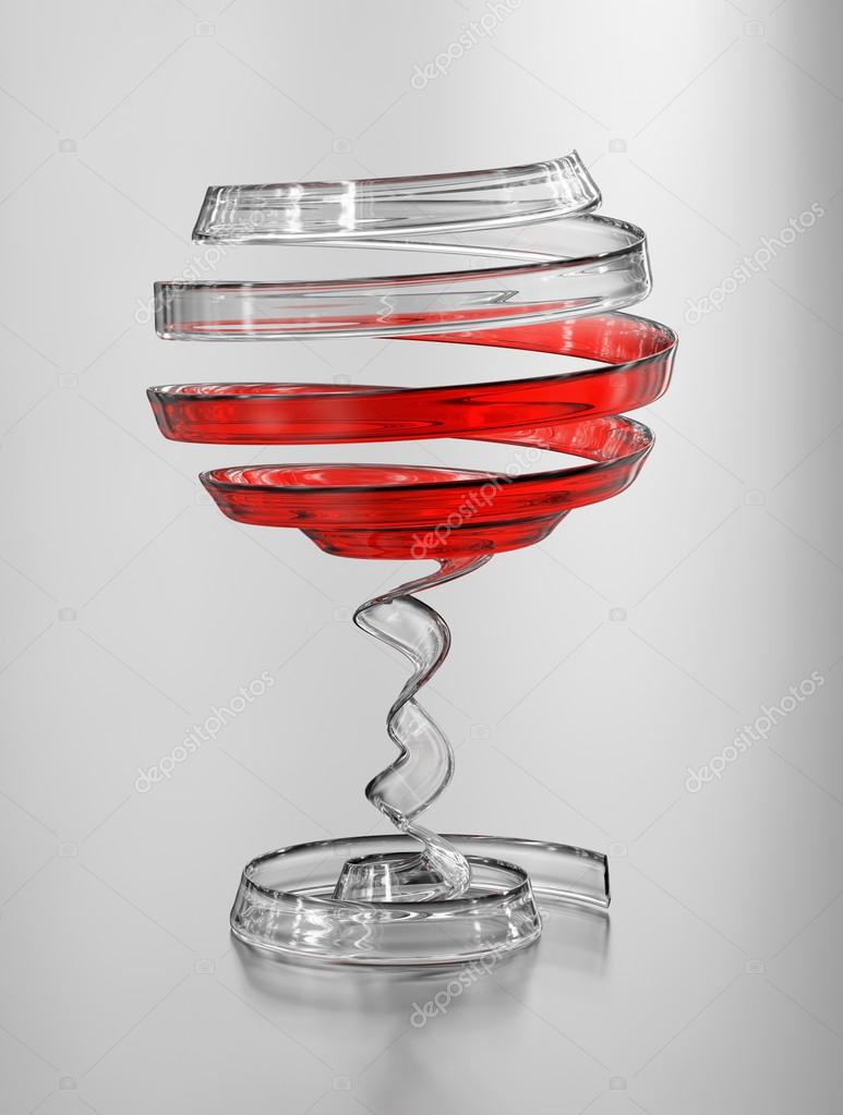 un r u00e9sum u00e9 et artistique verre de vin rouge  concept