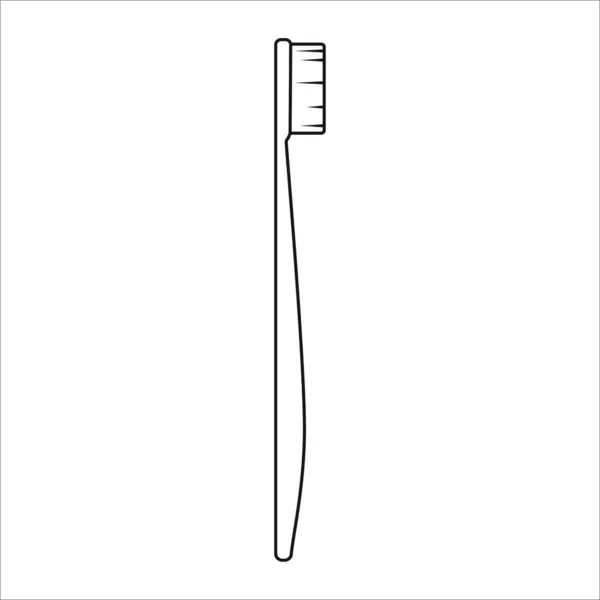 Ikona Wektora Szczoteczki Zębów Odizolowana Białym Tle Znak Toaletowy — Wektor stockowy
