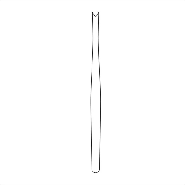 Nagelhautschneider Vektorlinie Symbol Nagelhautschneider Für Die Nagelpflege Symbol Für Maniküre — Stockvektor