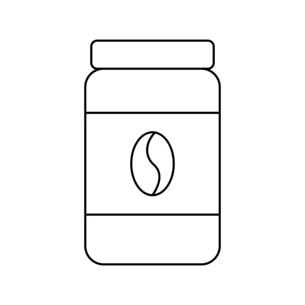 Coffee Jar Outline Icon Coffee Jar Vector Sign Coffee Shop — Stock Vector