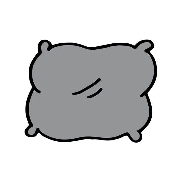 Bonito Icono Almohada Dibujado Mano Ilustración Vectorial Estilo Doodle Aislada — Archivo Imágenes Vectoriales