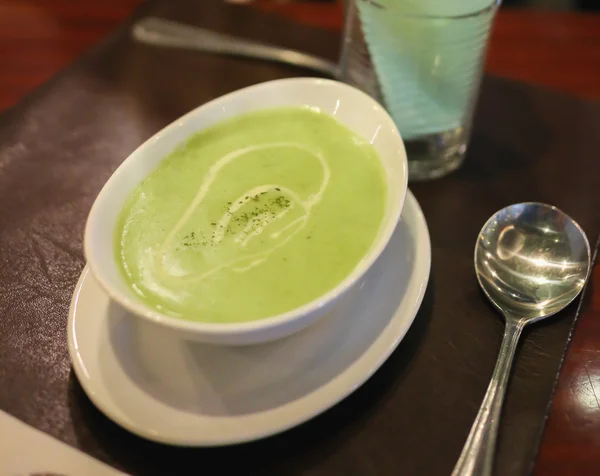 Zelený čaj polévka — Stock fotografie