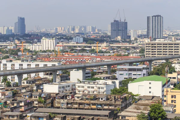 Utsikt över Bangkok under mulen himmel — Stockfoto