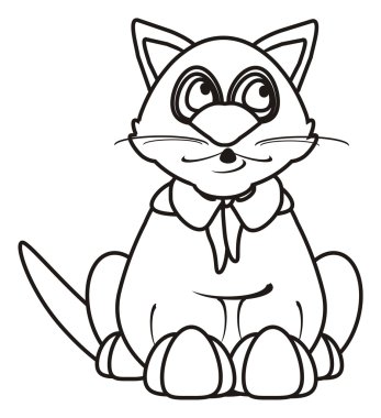 Bir yay ile boyama kedi