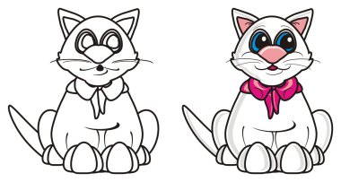 bir yay ile boyama kedi