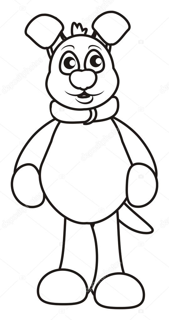 Kleurplaat Hond Staande Stockfoto Tatty77tatty 100345892