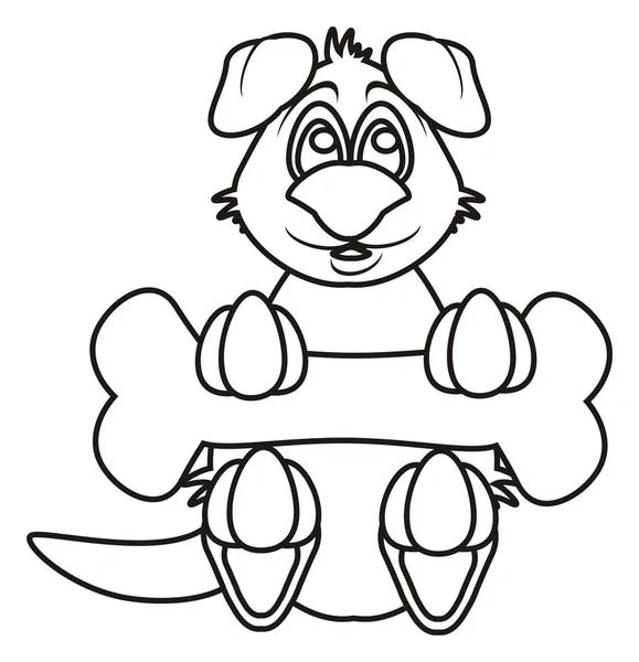 kemik bulmuş köpek boyama