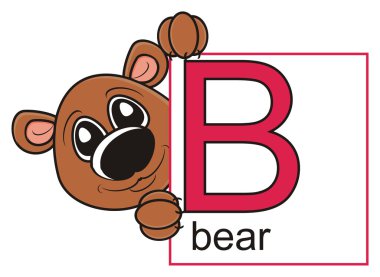 Ayı B harflerinden dışarı bakar