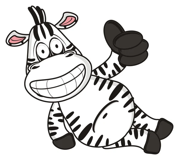 Zebra weergegeven: gebaar cool — Stockfoto