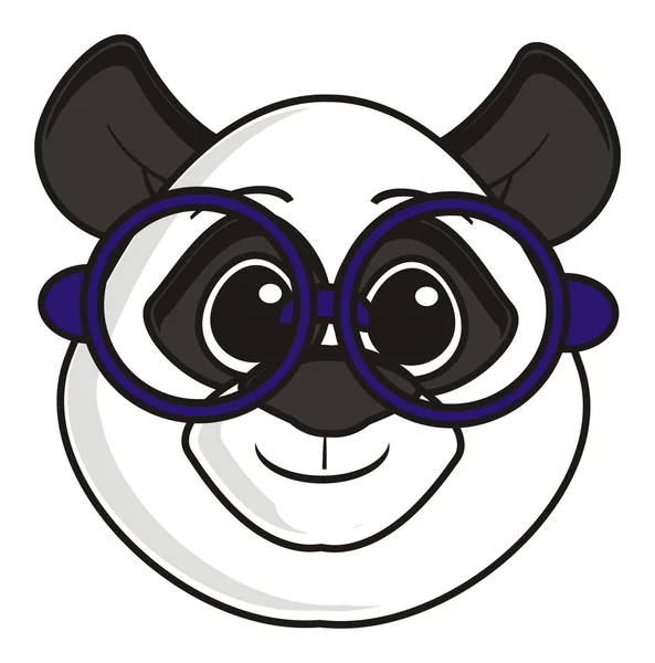 Szczęśliwy panda w okulary — Zdjęcie stockowe