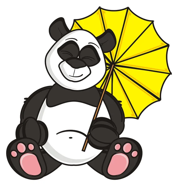 Панда, держащая пуповину — стоковое фото