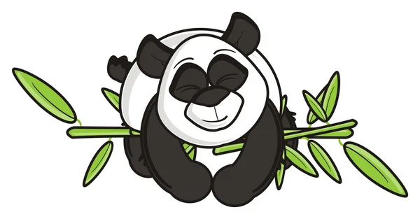 Lóg a bambusz panda — Stock Fotó