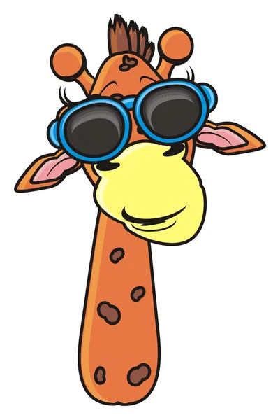 Жираф в солнечных очках — стоковое фото