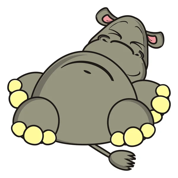 Hippo Lies en slaapt — Stockfoto