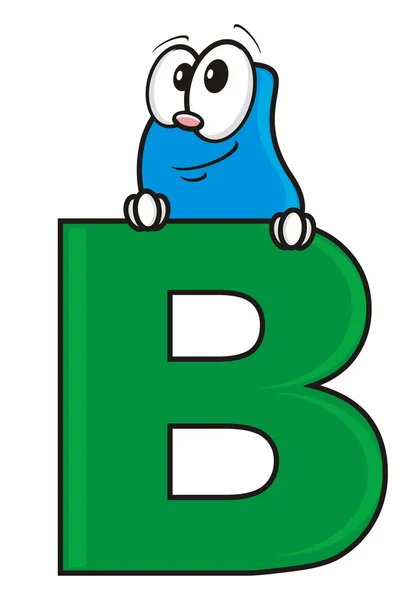 Gröna bokstaven b — Stockfoto