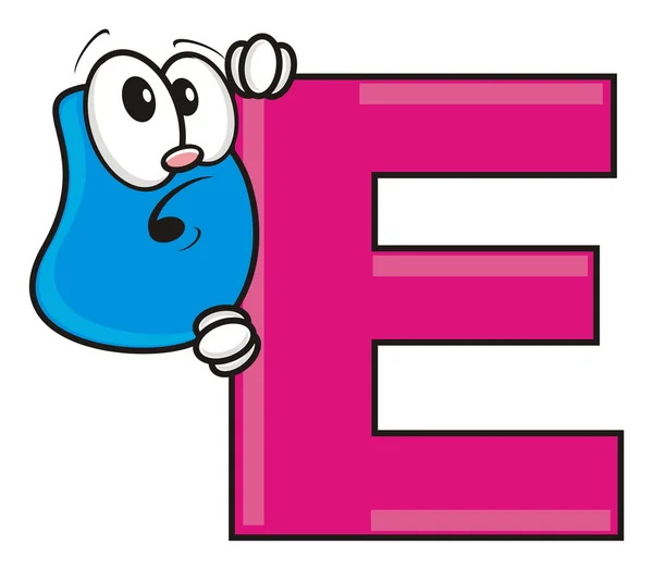 Pink letter E — Stock Photo, Image