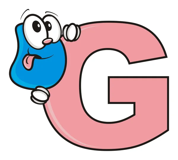 Розовая буква G — стоковое фото