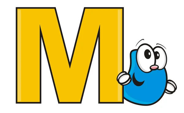Żółte litery M — Zdjęcie stockowe