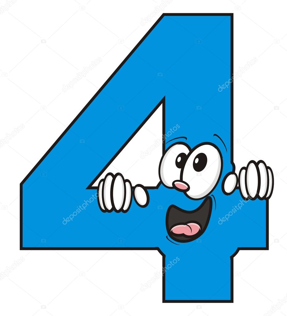 Тебя, цифра 4 картинка смешная