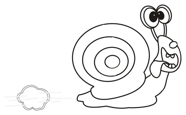 Coloring cheerful  snail — Stock Photo, Image