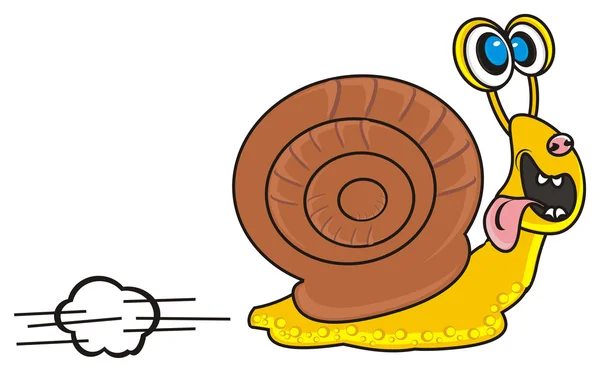 Cheerful yellow snail — Stock Photo, Image