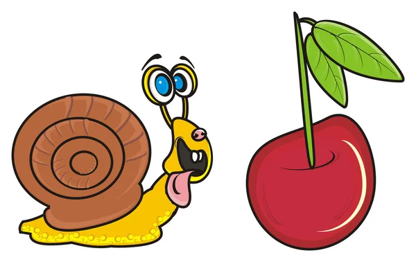 Cheerful yellow snail — Stock Photo, Image