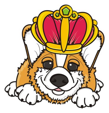 köpek onun arkasında yatan taç