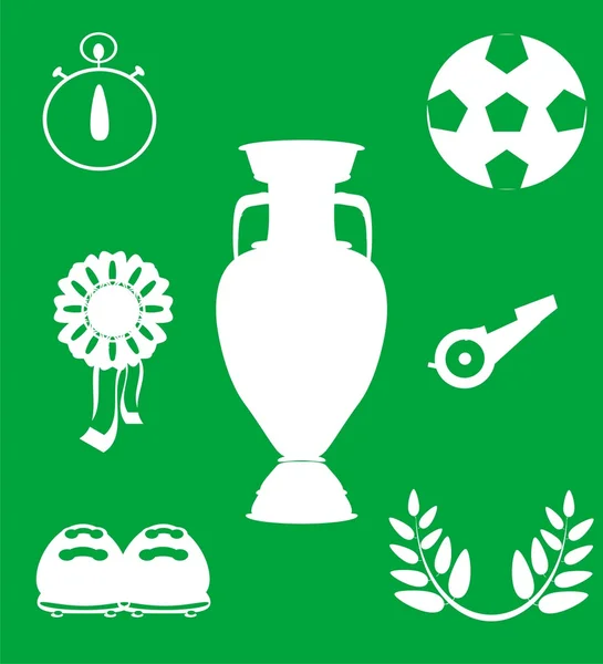 Piłka nożna biała symboli — Zdjęcie stockowe