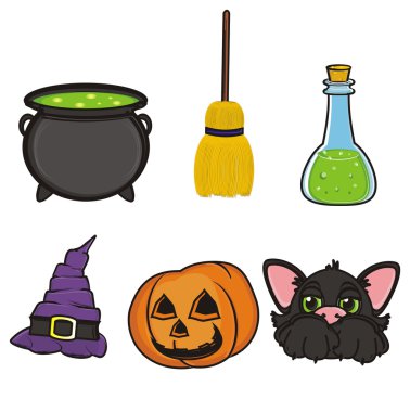 farklı Halloween karakterler