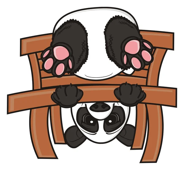 Boldog panda hazudik — Stock Fotó