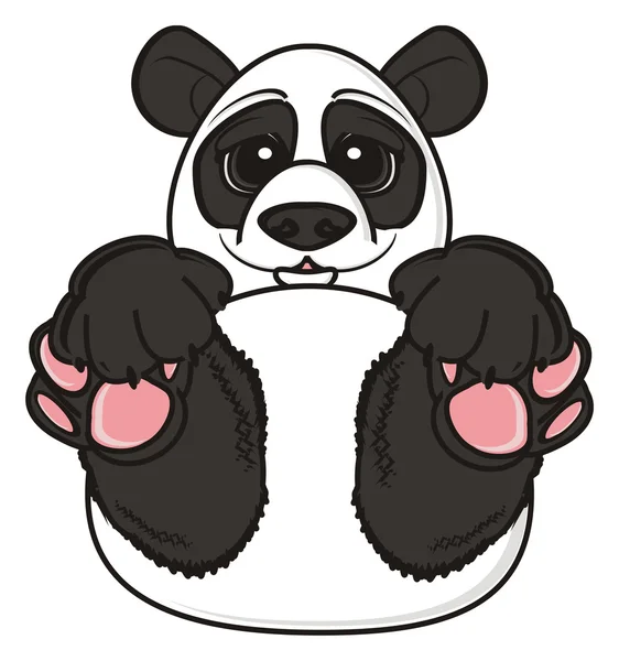Happy panda liggande — Stockfoto