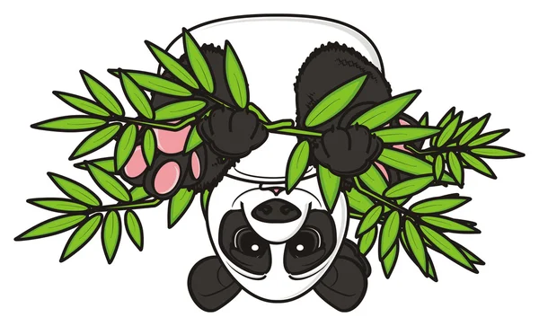 Happy panda liggande — Stockfoto