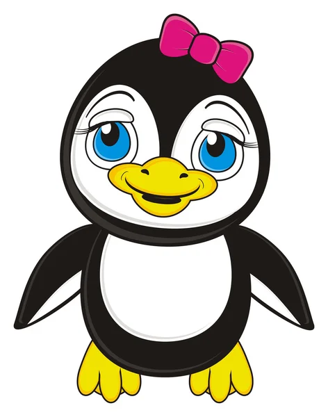 Aranyos pingvin lány — Stock Fotó