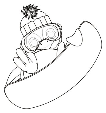snowboard yaparken atlama penguen boyama