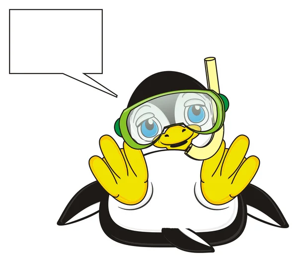 Pingvin i mask — Stockfoto
