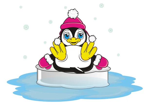 Pingüino acostado en el hielo —  Fotos de Stock